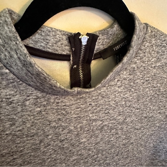 Forever 21 | Heather Gray Scuba Mini Dress | Size Small - Picture 6 of 6